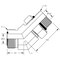 World Wide Fittings Male Flat Face O-Ring to Male O-Ring Boss 45 Degree Elbow 4365X12X10 - alternate 2